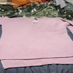 Croft & Barrow Women's Purple V-Neck Sweater